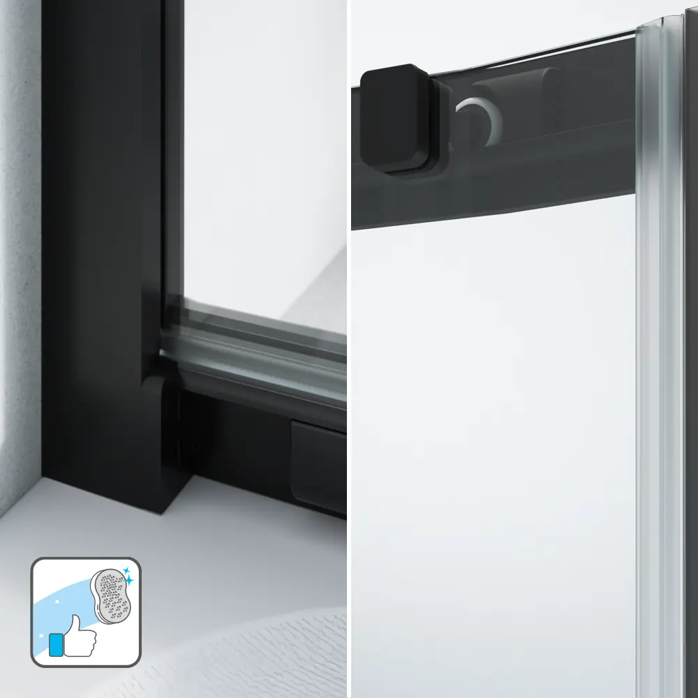 Комплект стекол для душевой ширмы Sensea Easy 1/4 круга 90x90 см прозрачное, цвет профиля на выбор 88103645 STLM-2132640 - Вид №19
