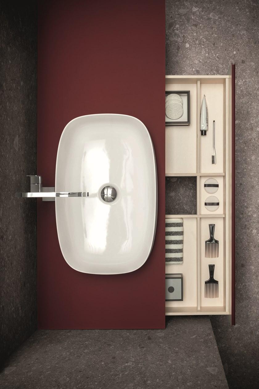 ARBLU Подвесная тумба под умывальник из фанеры с ящиками Hito sun-id-1471289 - Вид №1