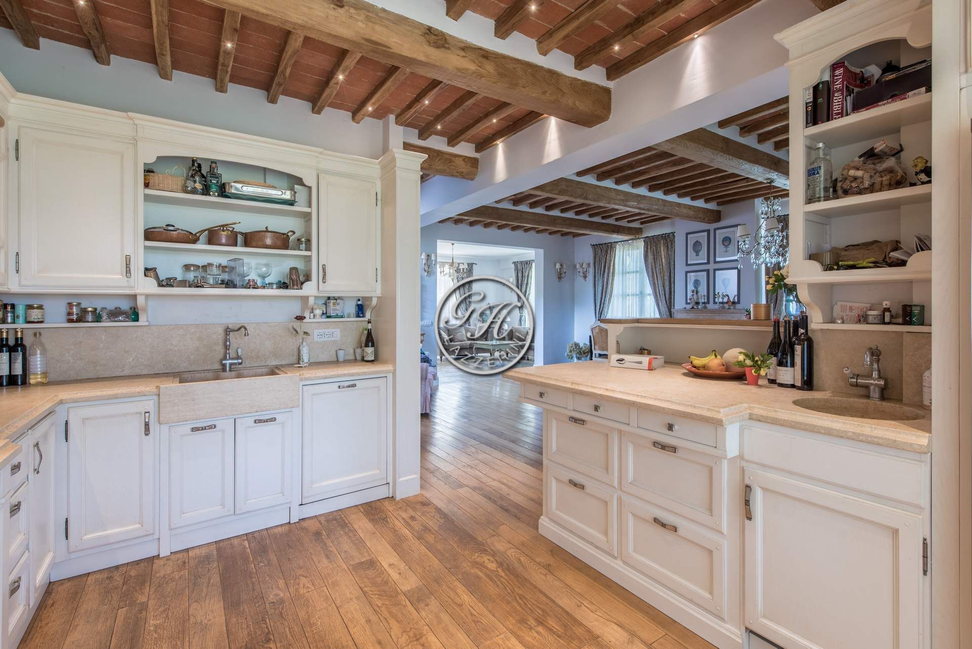 Подгонянная твердая деревянная линейная кухня GH LAZZERINI Cucina 14 ARCH-00137150 - Вид №1