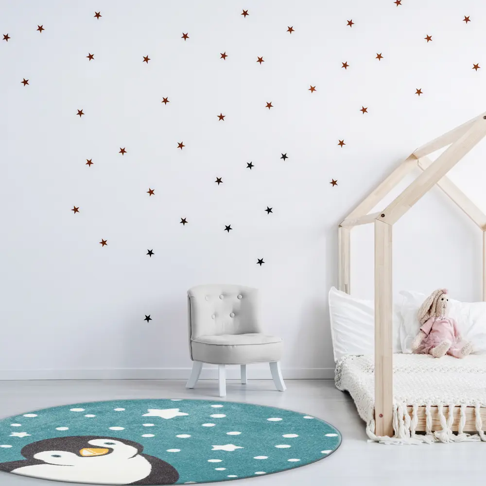 Ковер полипропилен Playground 74KVK R ø100 см цвет синий 82905200 STLM-2052465 Tarkett  - Вид №4