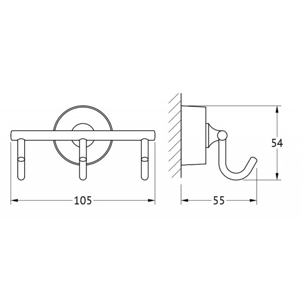 Крючок тройной FBS (Чехия) NOS 003 sun-id-561637 - Вид №1