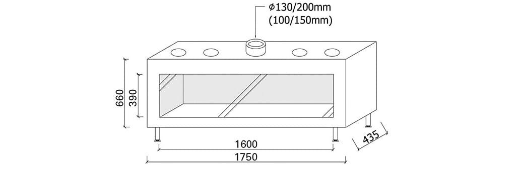 Газовый закрытый камин Metalfire ARCH-00052667 - Вид №2