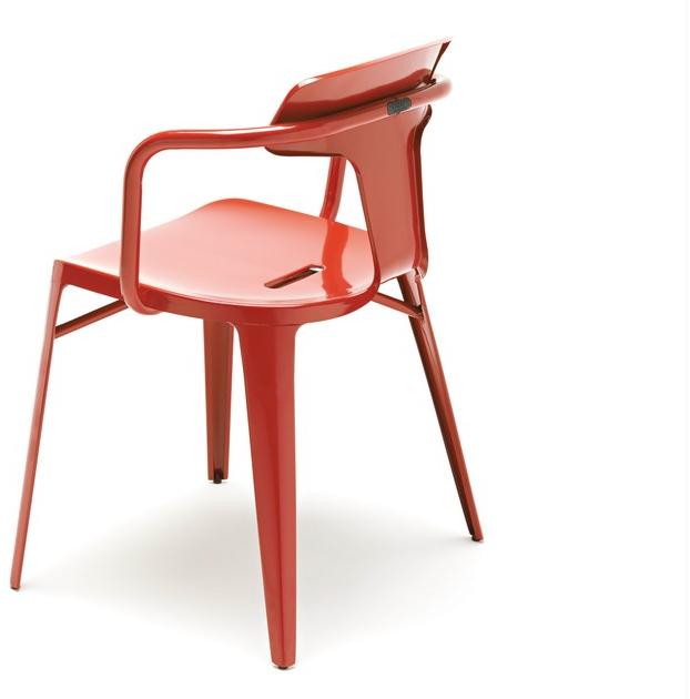 Tolix Штабелируемый стул из нержавеющей стали с подлокотниками sun-id-1450628 - Вид №1