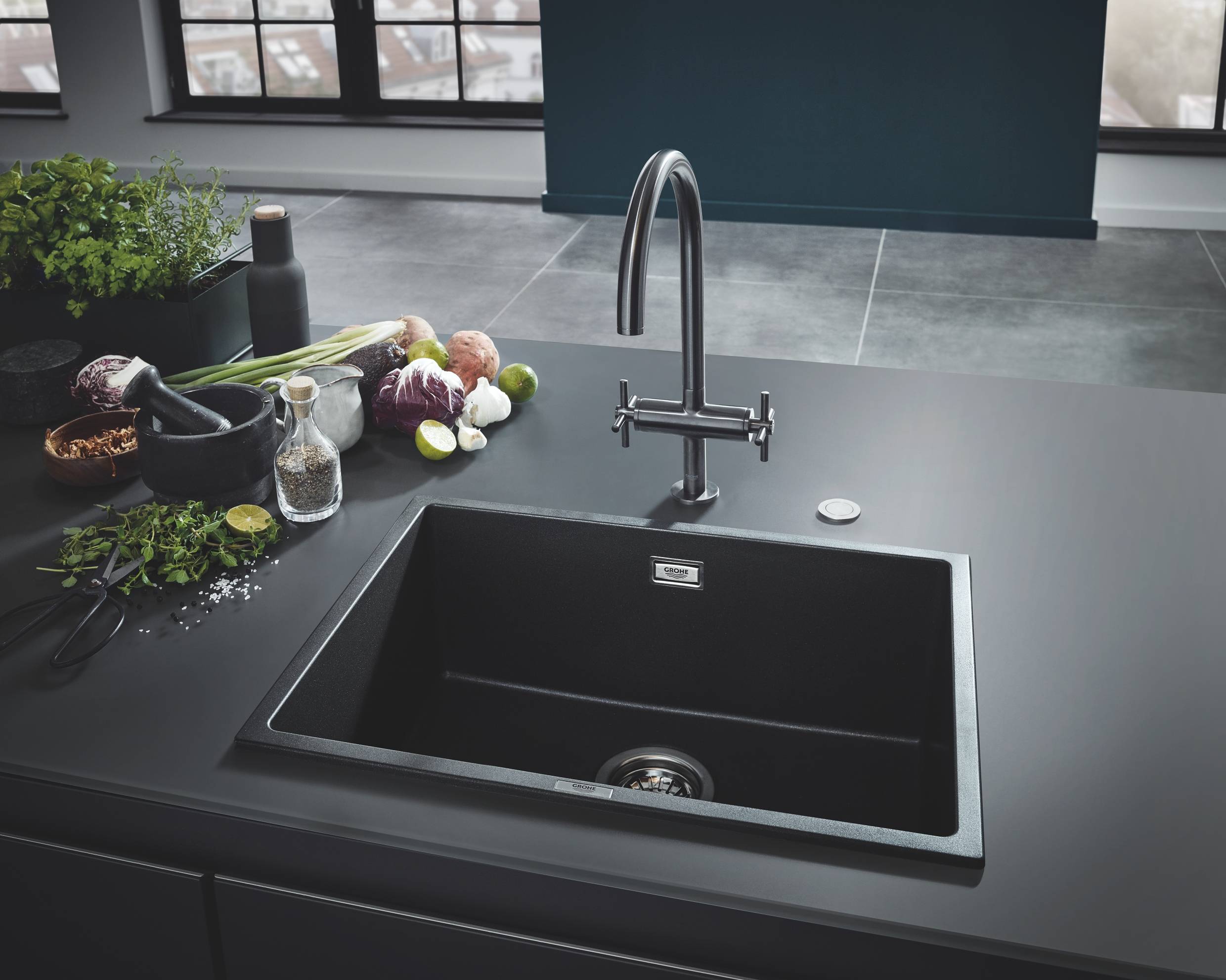 Смеситель для кухни GROHE Atrio New, матовый темный графит (30362AL0) - Вид №3