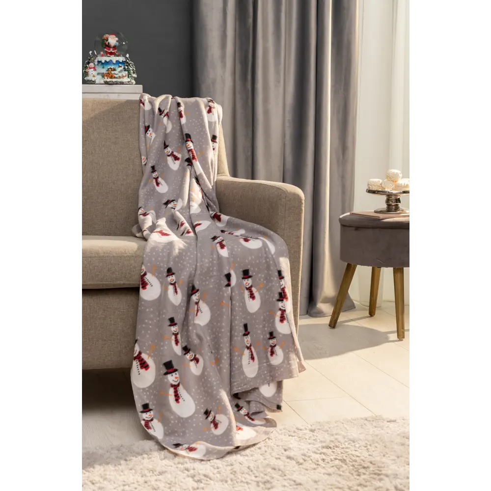 Плед Снеговики 120x150 см фланель цвет мультиколор 86009980 STLM-2191335 Santreyd нет - Вид №2