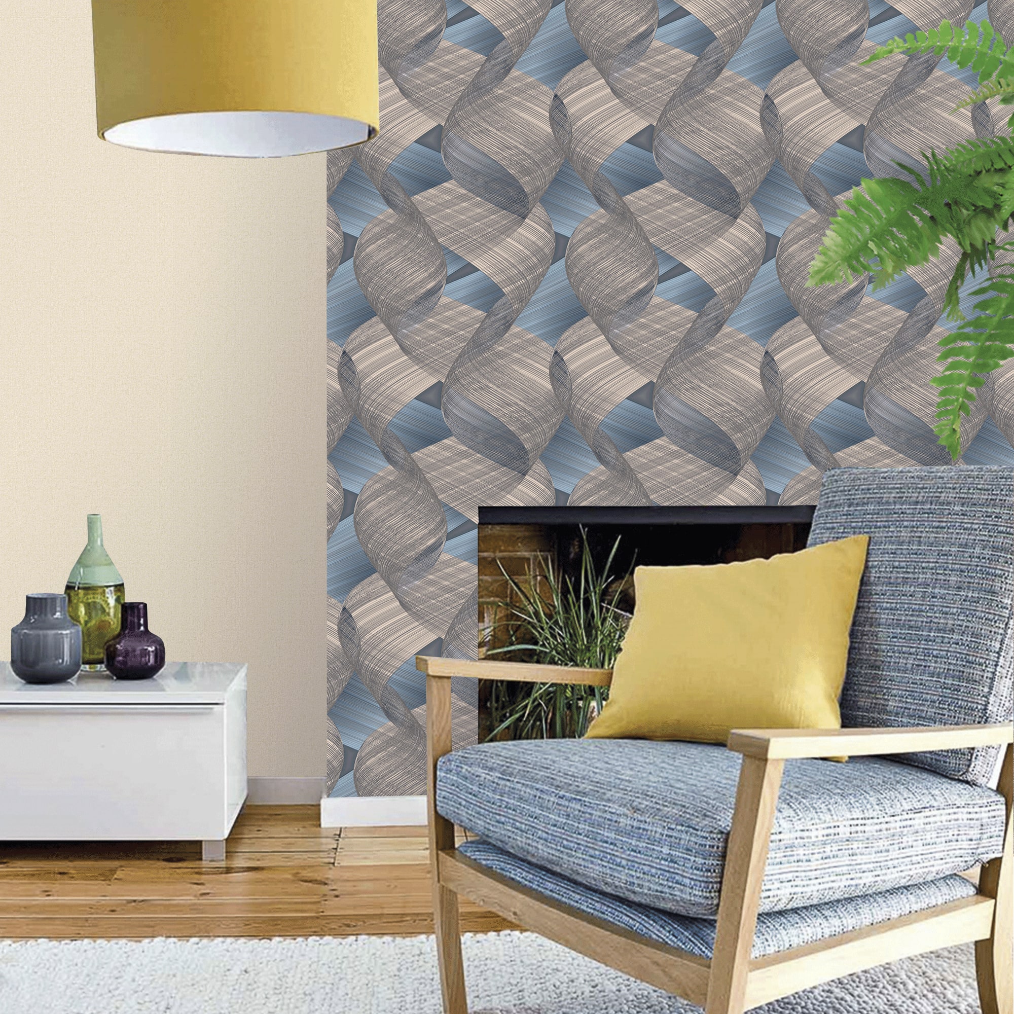 83211719 Обои флизелиновые Erismann синие 1.06 м 60080-06 Fusion Santreyd - Вид №3