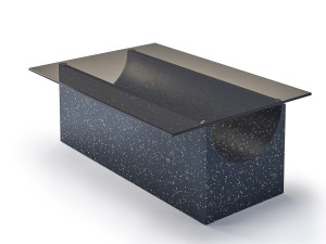 Прямоугольный журнальный столик с основанием IQ Surface Glass Top