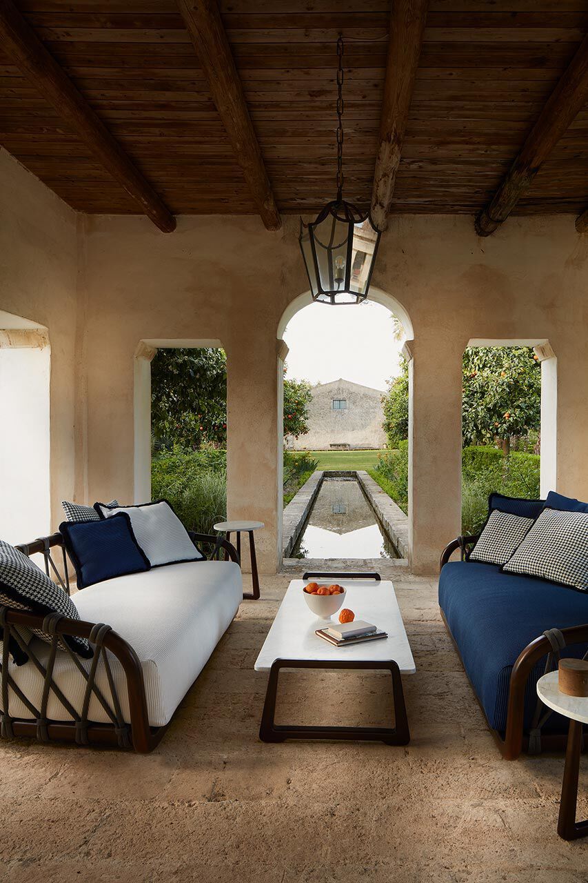 3-местный диван из красного дерева и ткани Exteta Sunset ARCH-00119067 - Вид №18