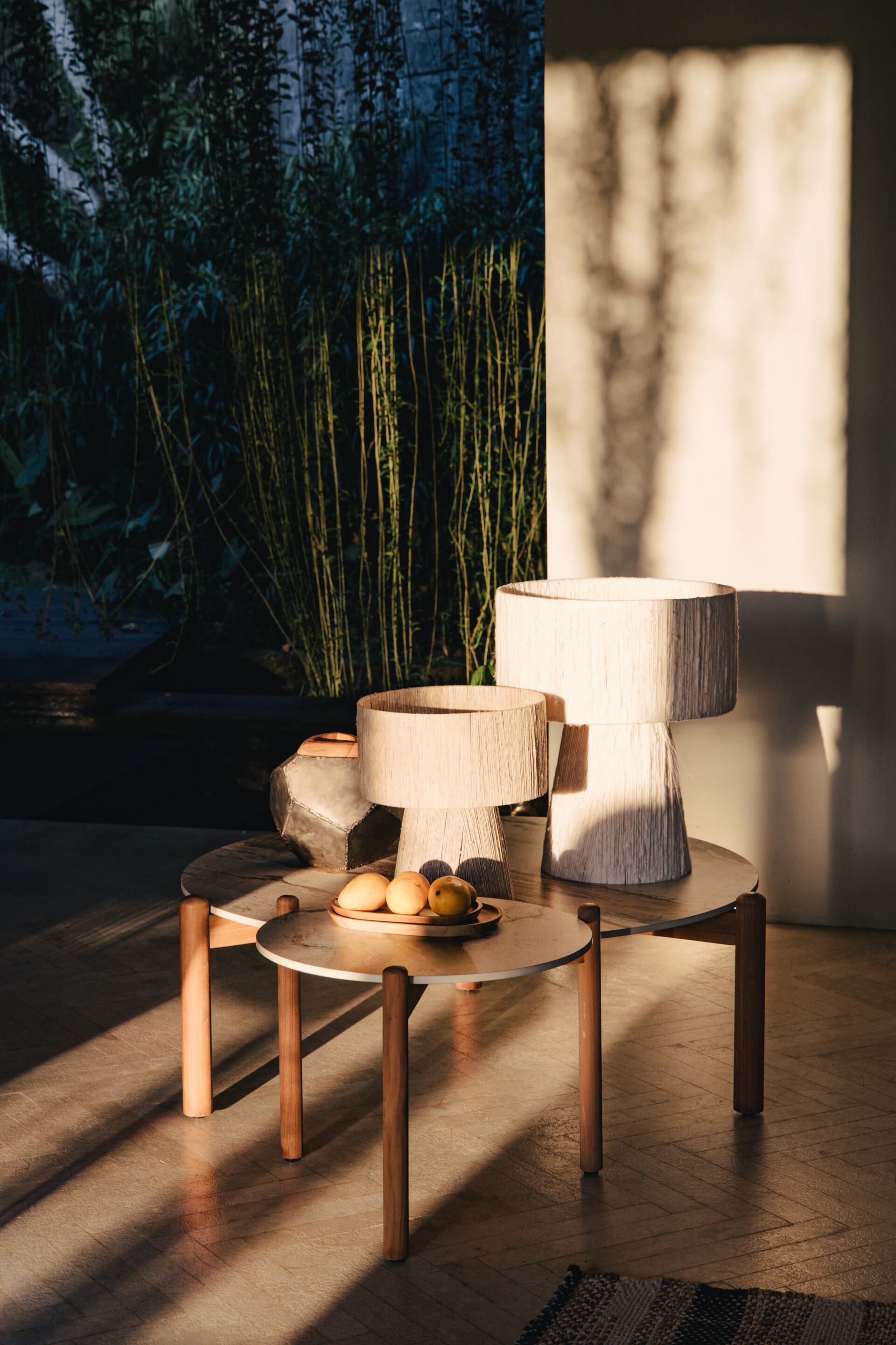 Круглый стол из тикового дерева с керамогранитом cbdesign Stylo ARCH-00008265 - Вид №9