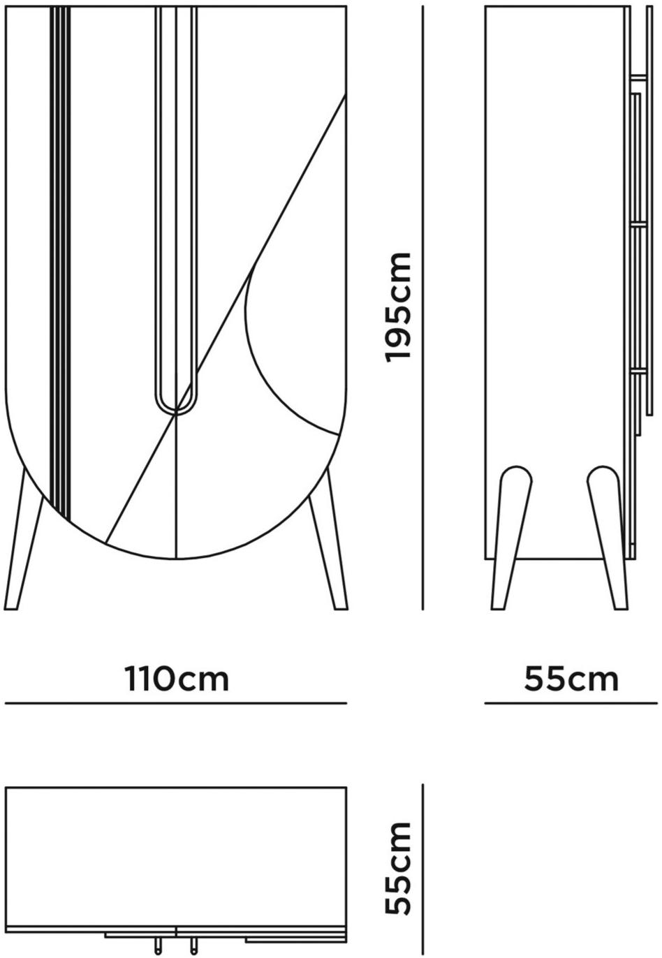 Greenapple Буфет из лакированного дерева со встроенной подсветкой Perfect raw G702229  - Вид №7