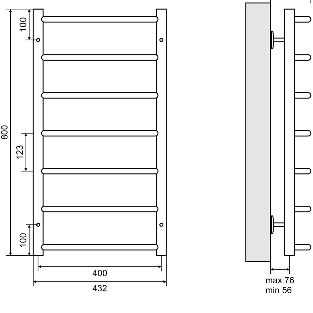 Водяной полотенцесушитель ВАРМО «Нептун» для ванной комнаты 16966352 STLM-0007316 - Вид №2