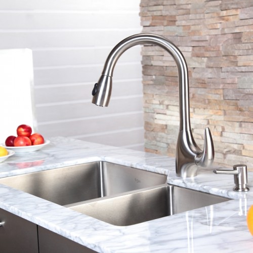 KHU123-32 Мойка кухонная прямоугольная Krausru  - Вид №5