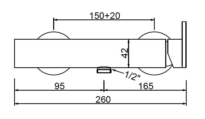 Однорычажный внешний смеситель для душа с 2 отверстиями QD Magistro Lab Smile ARCH-00081545 - Вид №2