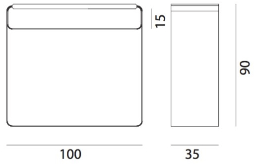 Medulum Консоль из лакированного прямоугольного листового металла Vodo Vo.so  - Вид №2