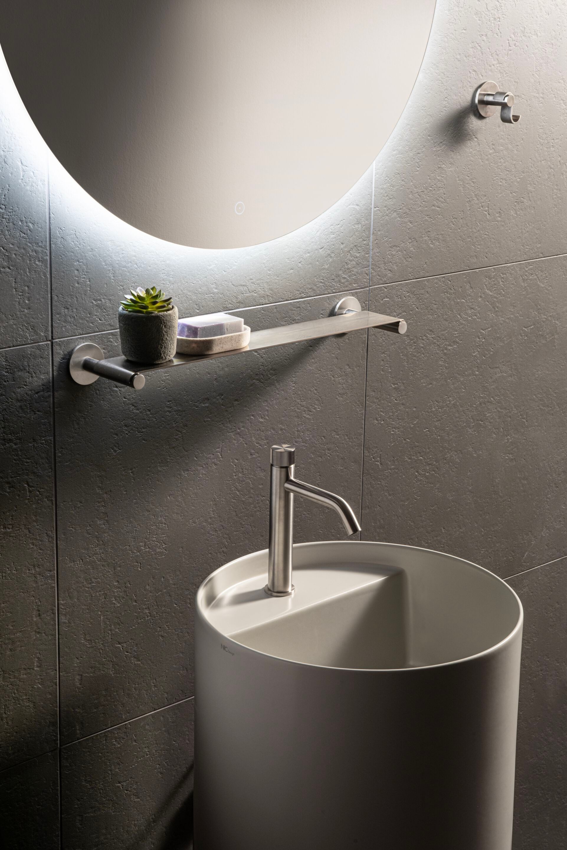 Однорычажный смеситель для раковины из нержавеющей стали Amphora катушка ARCH-00002605 - Вид №3