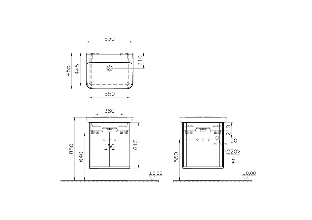 60793 Раковина Vitraglobal Sento - Вид №1
