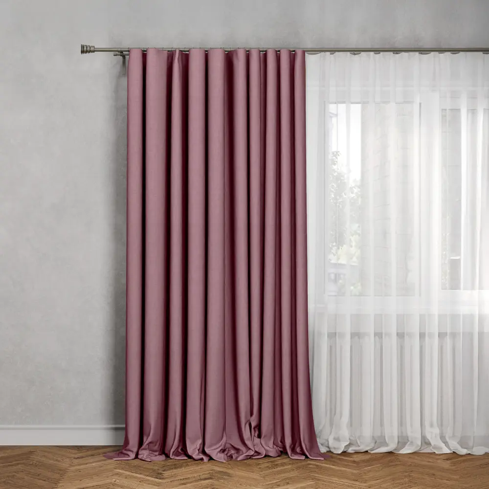 Штора KREAFORTA Sanur блэкаут розовая 200x300 см со скрытыми петлями 89431241 STLM-1583615