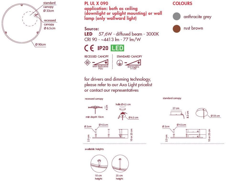 AXOLIGHT Алюминиевый светодиодный потолочный светильник U-light sun-id-1346742 - Вид №2