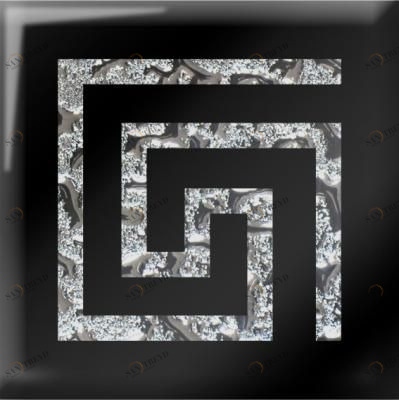 Напольная вставка Персей платина 4,8х4,8 Роскошная мозаика sun-id-329537