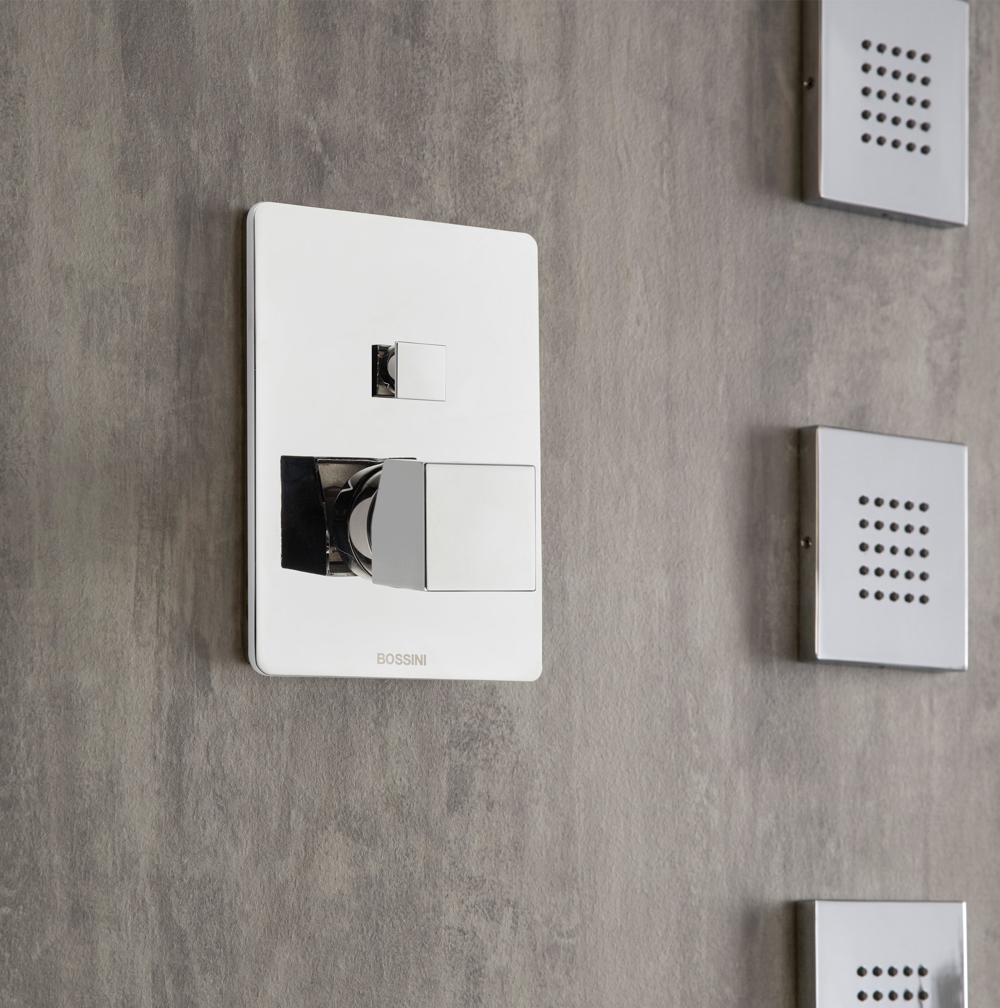 Z00063 + Z00005 - Single-Lever Смеситель & запорный кран Cube - 2 Outlets BOSSINI  - Вид №2