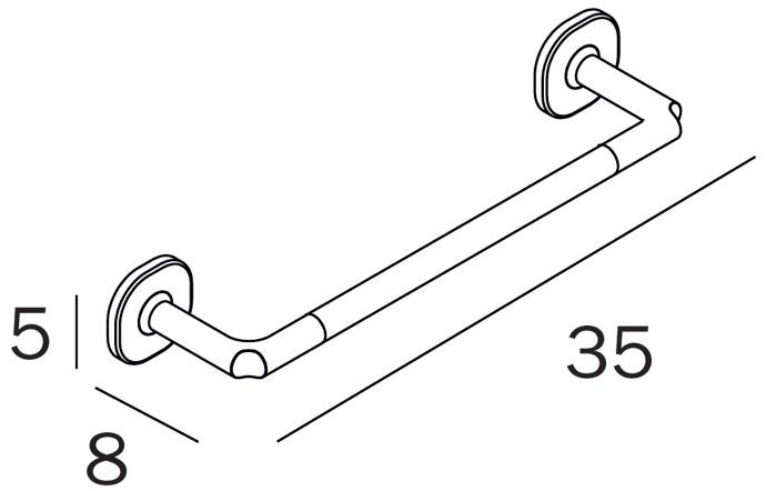 INDA® Вешалка для полотенец из латуни Ellepi A4418a/b/c/d - Вид №2