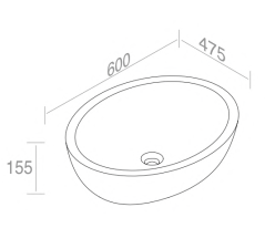 L280T1R0V0.100 Накладная раковина овальная A. e T. Italia BOLD Белый глянцевый AeT ITALIA - Вид №1
