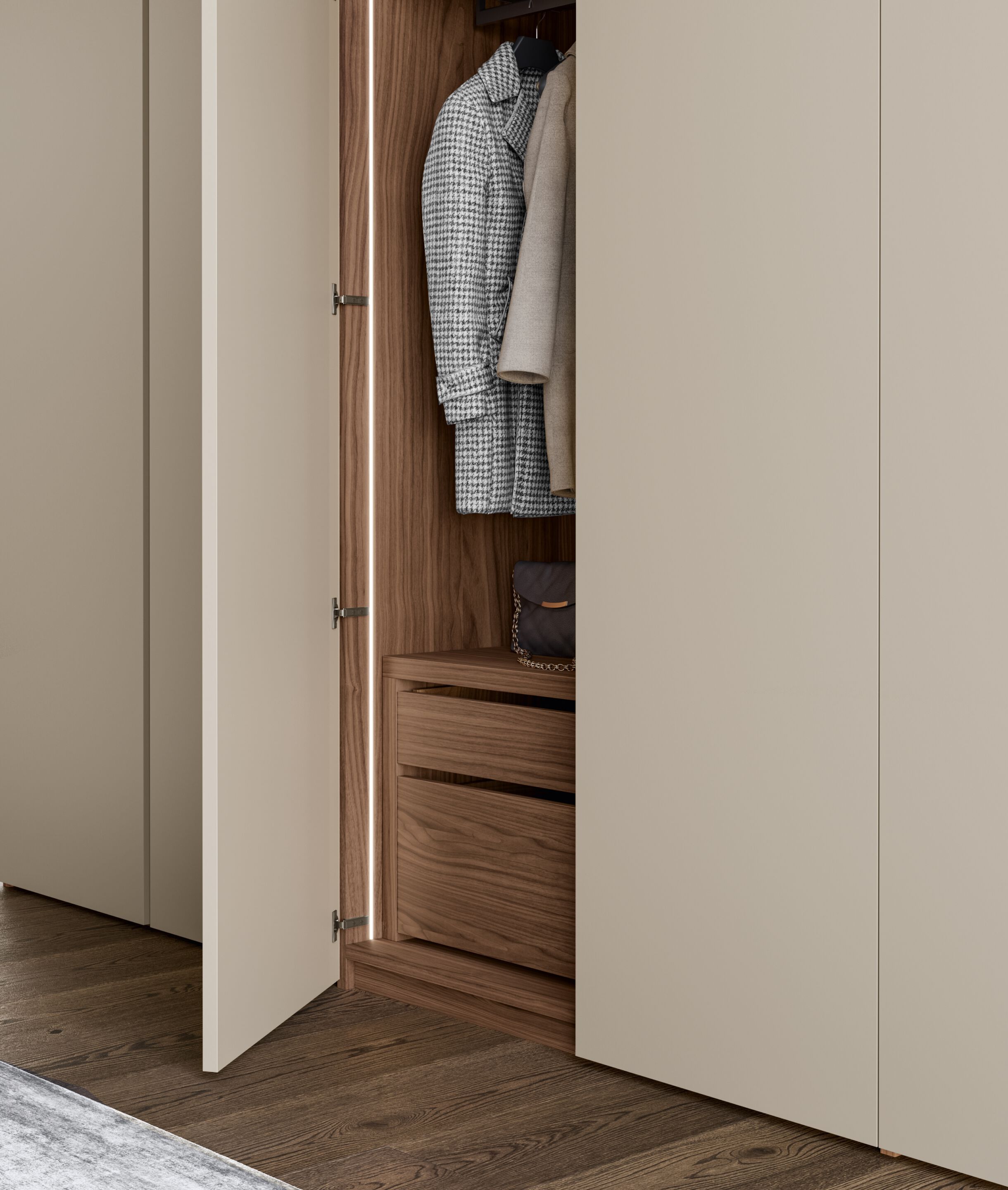 Секционный шкаф с деревянной распашной дверью Dall'Agnese Wardrobe Collection ARCH-00067432 - Вид №2