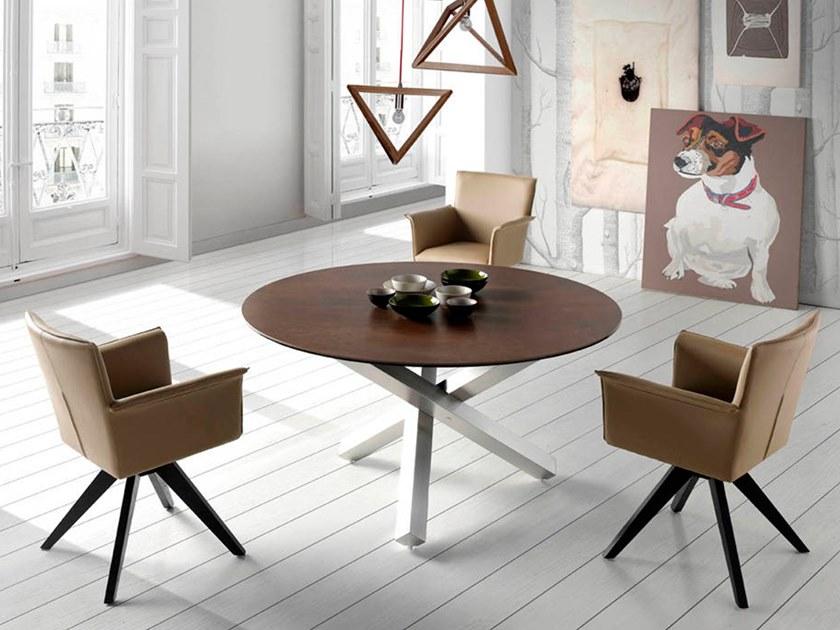 Angel Cerdá Вращающееся кресло на эстакаде из кожзаменителя с подлокотниками New chair 4016 dc689e Angel Cerda - Вид №6