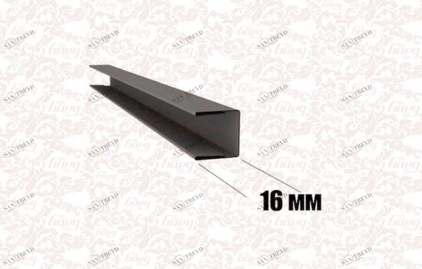 Торцевой П-образ.профиль, темный дуб 0603 4 м БАРД 2511169