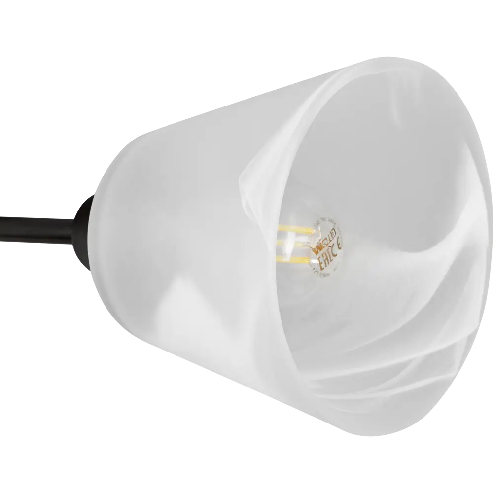 Люстра потолочная «Юкка» КС30097/3C, 3 ламп, 9 м², цвет чёрный/белый КЛЮЧНИК STLM-2069951 - Вид №5