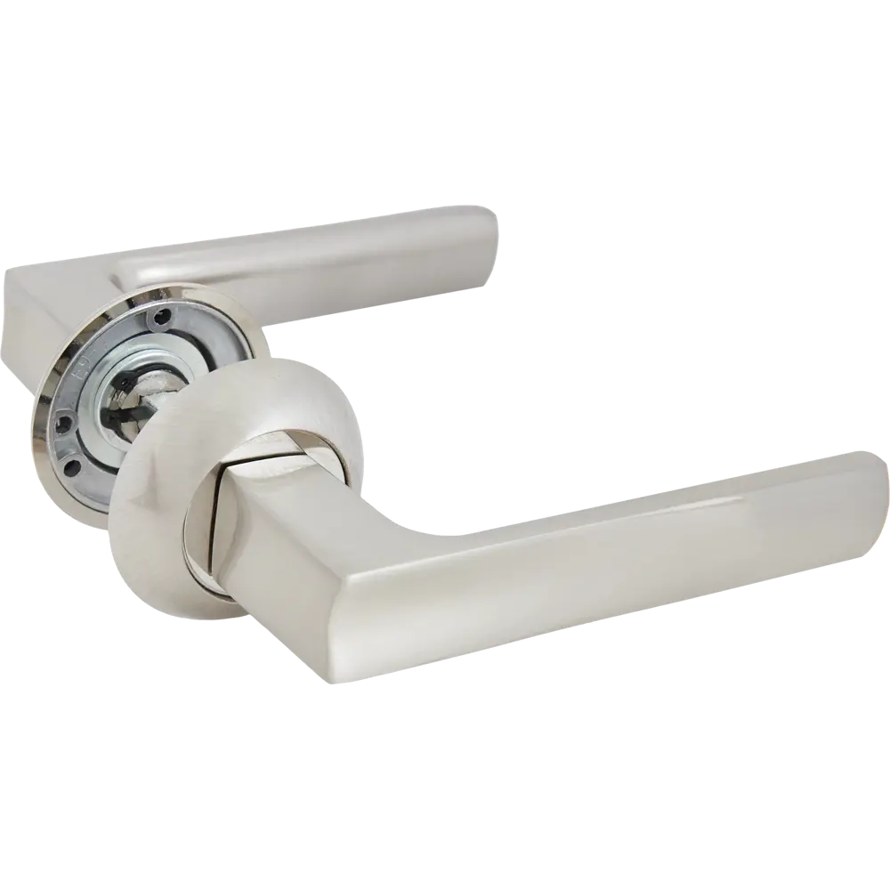Дверные ручки Punto Ergo без запирания цвет матовый никель/хром STLM-2056309