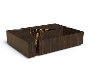 0-005 Центральный стол Lapiaz из черного дерева Boca Do Lobo