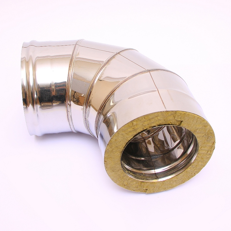 Сэндвич-колено 90" Ferrum Ф130х200 оцинкованная сталь (430/0,5мм) FD08130N4FC - Вид №1