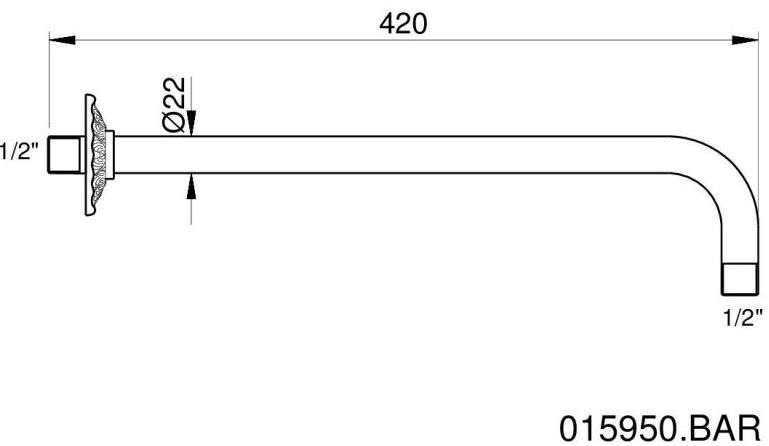 Bronces Mestre Настенный держатель для душа Shower system 015950.bar.00 - Вид №1