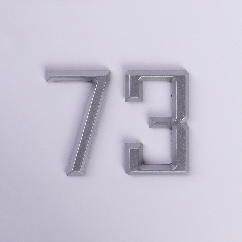 Дверной номер  «7», 37х5х60 мм, серебро LJPS0072 Public Steel Россия  - Вид №3