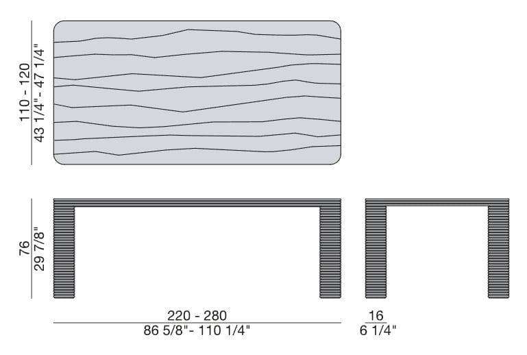 Прямоугольный обеденный стол из орехового дерева Porada Soul ARCH-00099219 - Вид №5