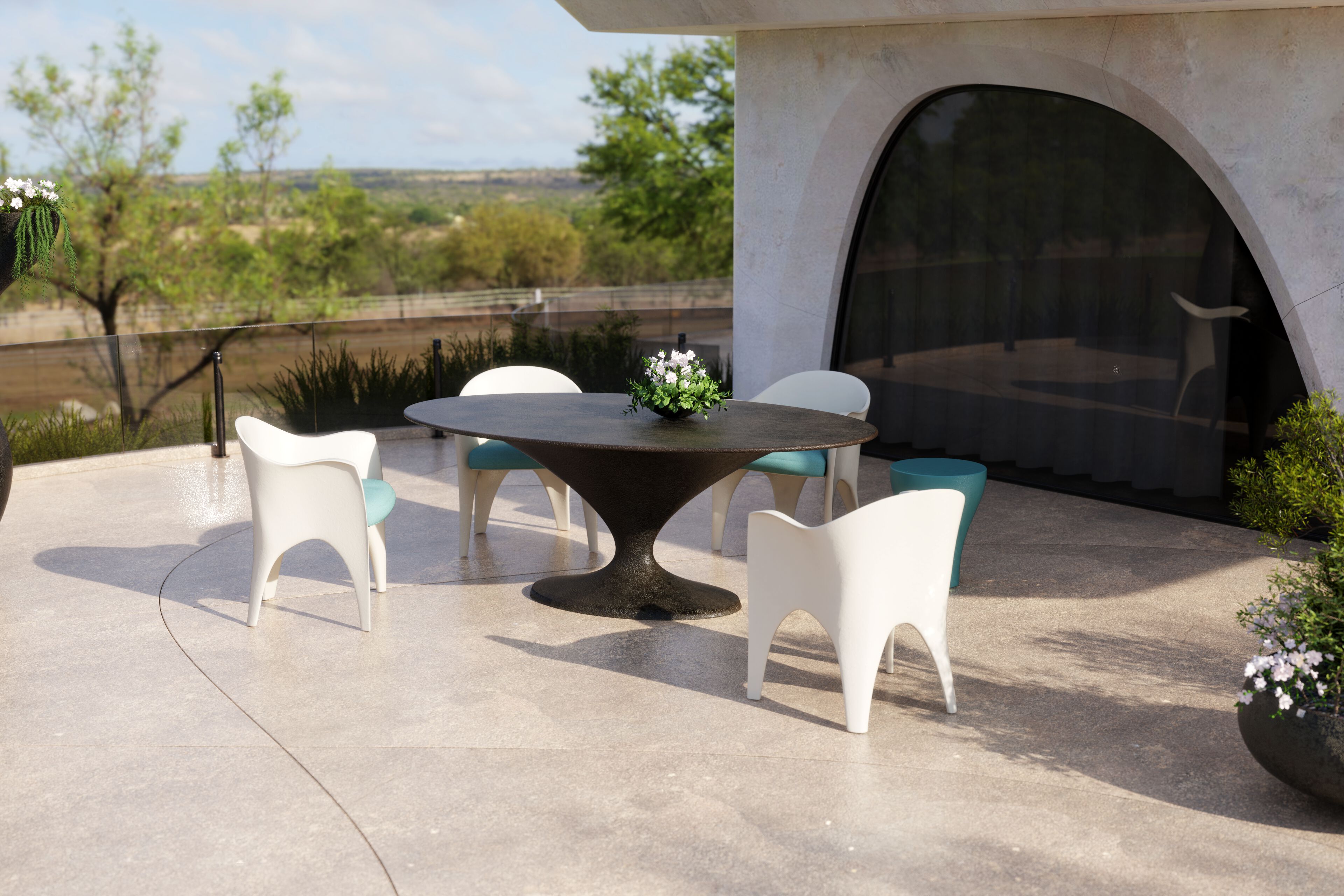 Садовый стул со встроенной подушкой GANSK океан ARCH-00147492 - Вид №8