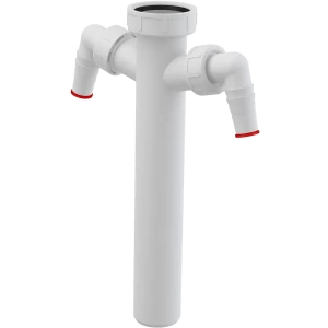 Патрубок с накидной гайкой 6/4" и двумя штуцерами