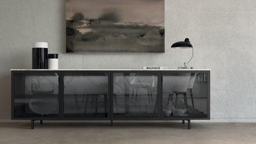 Febal Casa Комод из дерева и стекла с распашными дверцами Aurora sun-id-1357850 - Вид №2