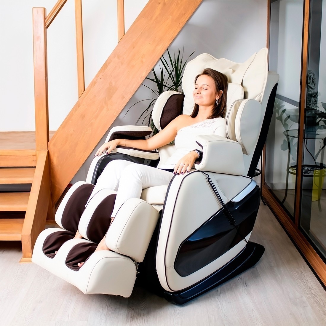 Bonn Массажное кресло WHITE (бежевое) GESS  - Вид №5