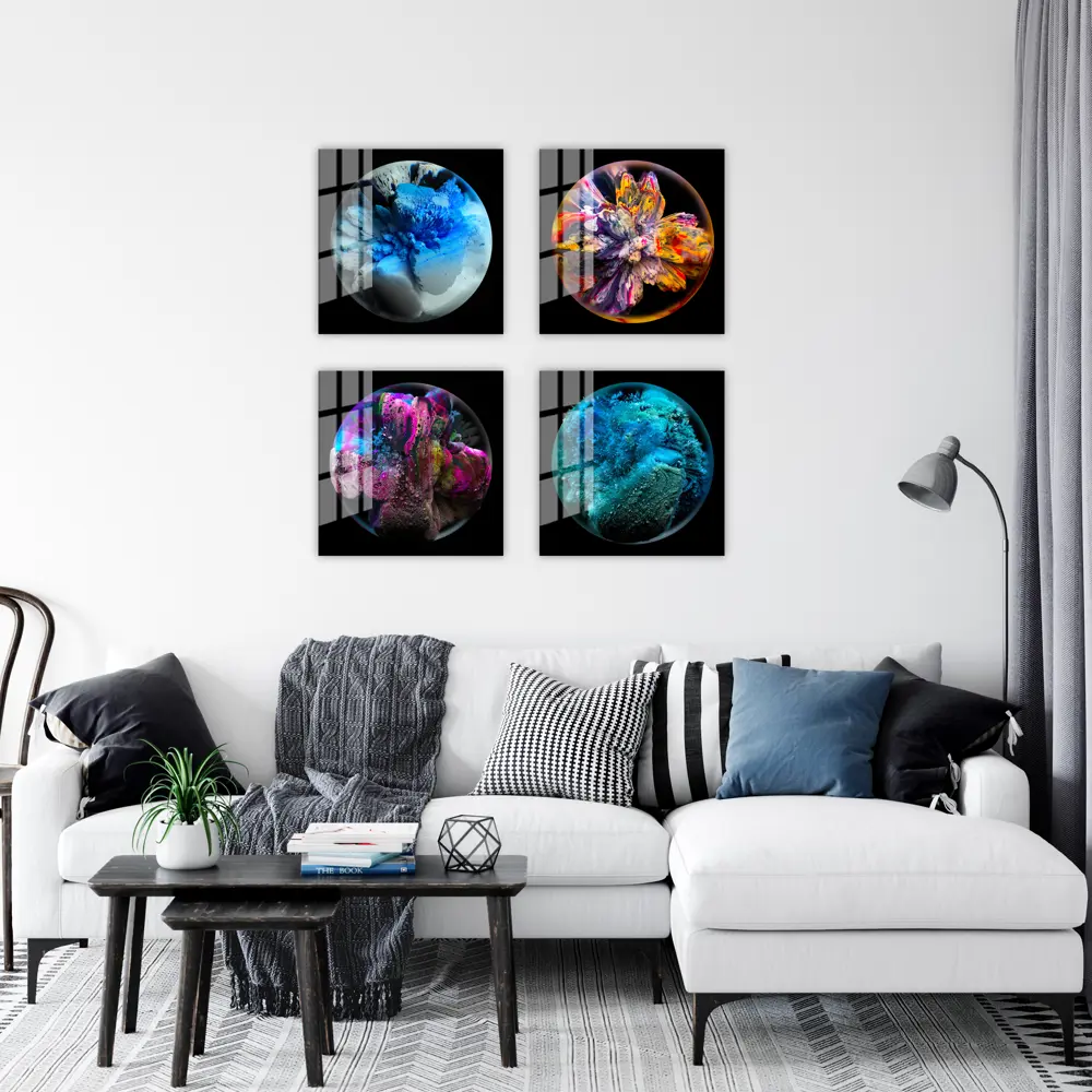 Картина на стекле «Космо» 40x40 см цвет фиолетовый 82977320 STLM-2126550 ARTABOSKO  - Вид №5
