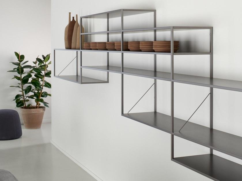 MDF Italia Настенный подвесной книжный шкаф из алюминия Minima sun-id-1489989 - Вид №3