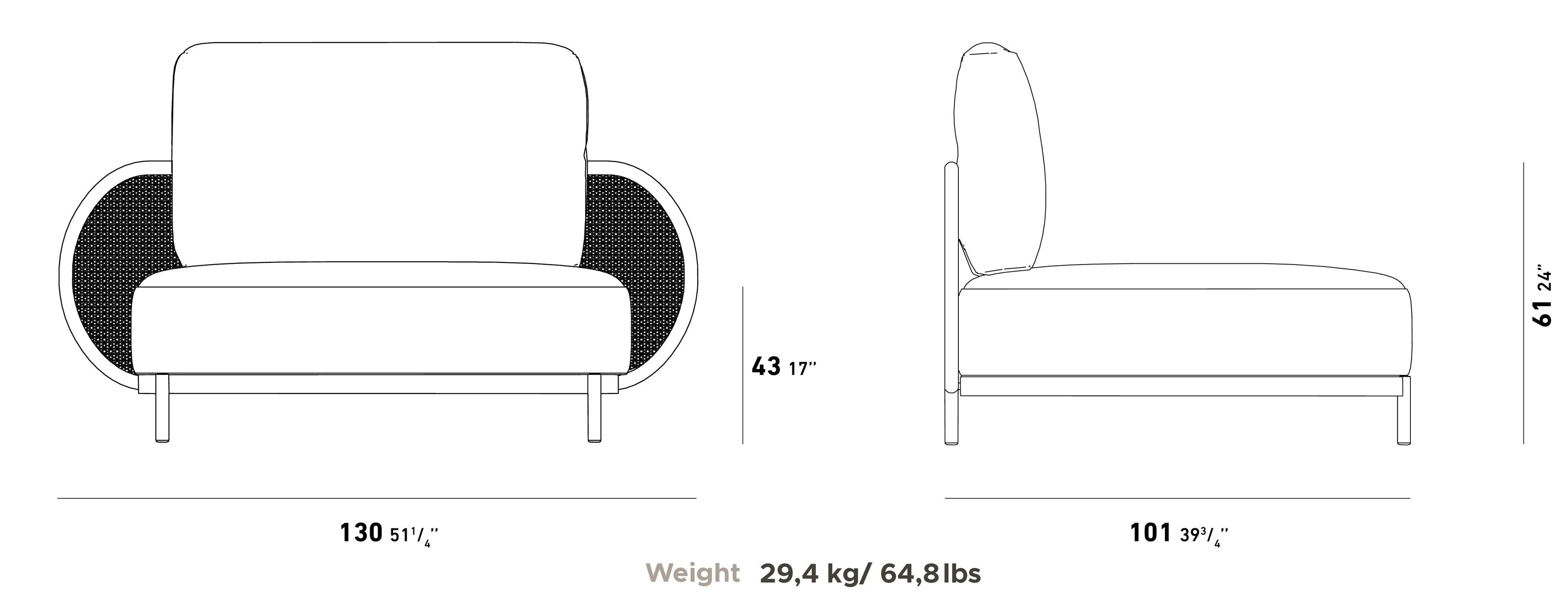 Садовое кресло из Sunbrella® и алюминия YAAZ Ova ARCH-00044894 - Вид №12