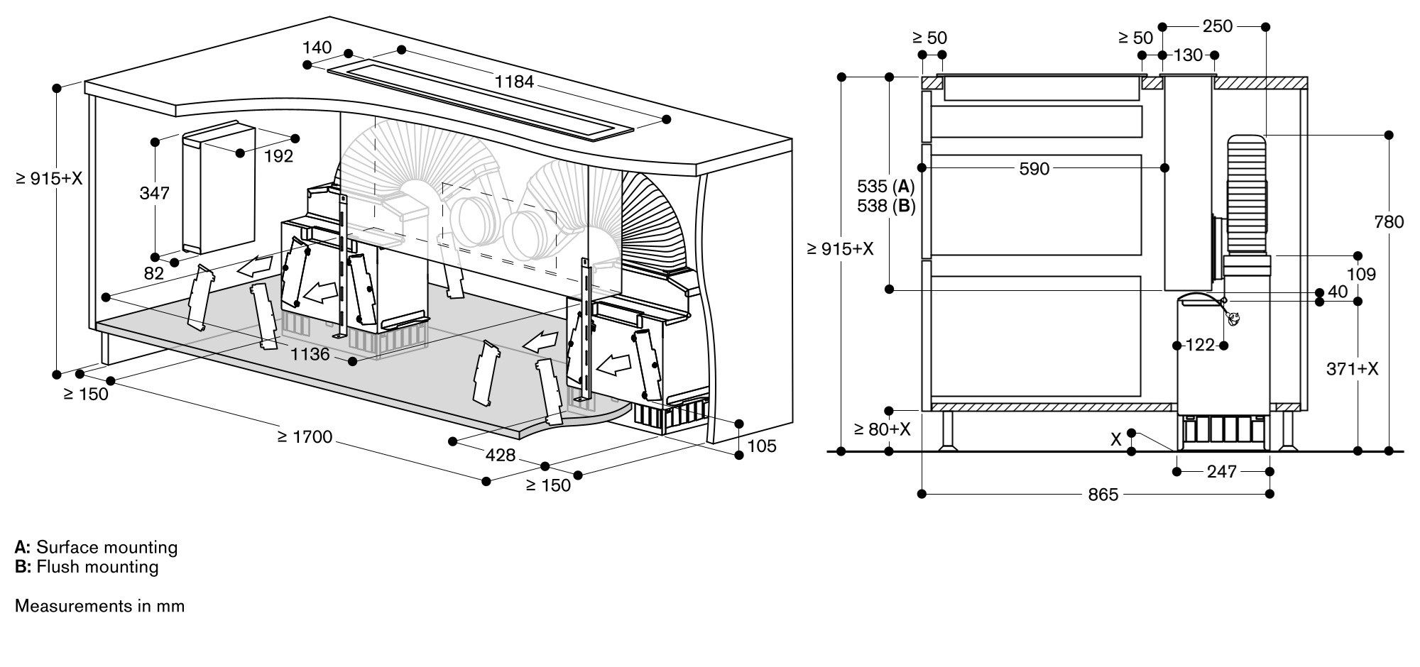 Вытяжной шкаф со встроенным освещением GAGGENAU серия 400 ARCH-00129523 - Вид №5