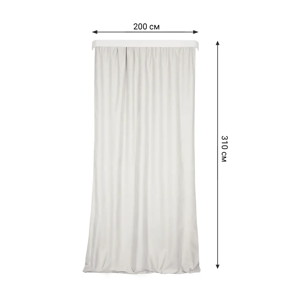 Штора на ленте блэкаут Счастье 200x310 см цвет экрю 89447046 STLM-2121835 Santreyd  - Вид №1