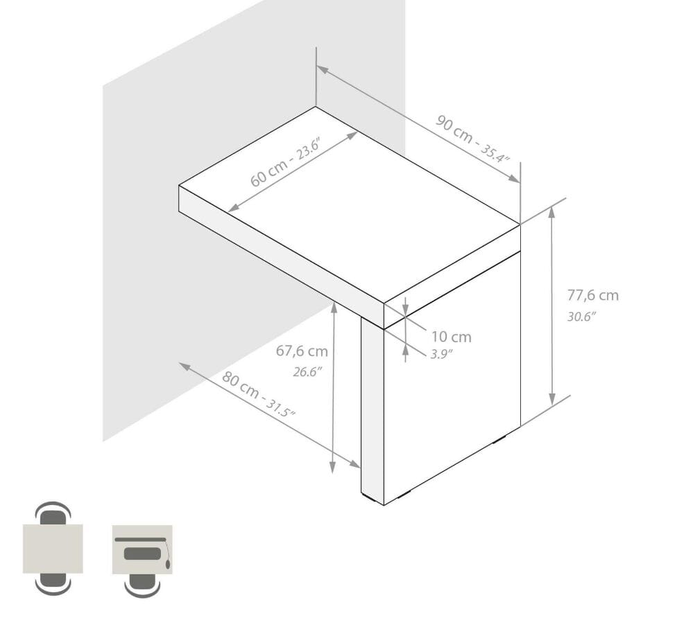 Прямоугольный настенный стол в меламине Mobili Fiver Evolution ARCH-00134577 - Вид №29