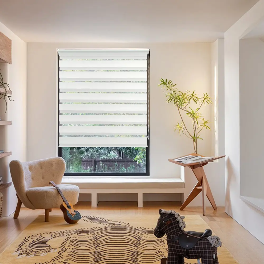 Рулонная штора день-ночь KREAFORTA Peterburg 100×160 см белая 89408614 STLM-1580319 - Вид №4