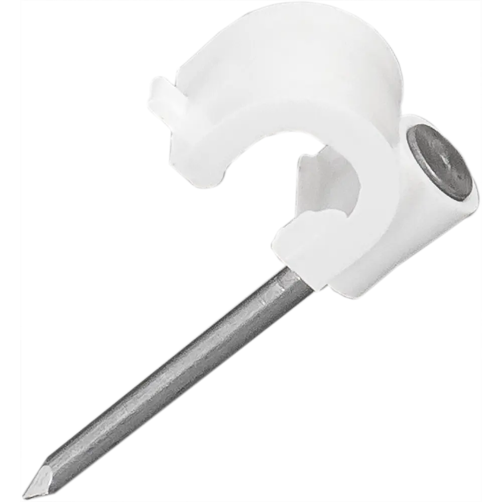 Скоба для электрокабеля круглая 6x11 мм, 50 шт НЕВСКИЙ КРЕПЕЖ STLM-2003287