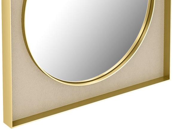 FRATO Квадратное зеркало в коже с настенной рамой  Fac050015aan  - Вид №2