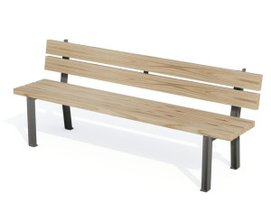 Деревянная скамья со спинкой